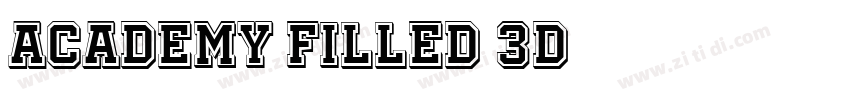 Academy Filled 3D字体转换